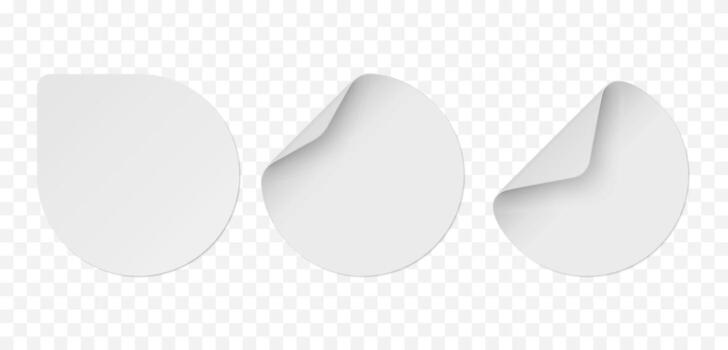 Three blank sticky notes with peel design vector