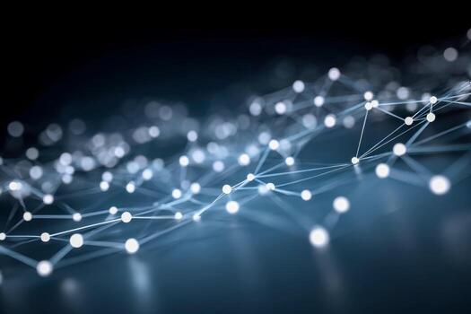 Abstract representation of digital connections and data networks photo