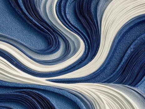 Abstract flowing lines and curves in shades of blue and white creating a dynamic swirling pattern with textured details and smooth gradients for modern design photo