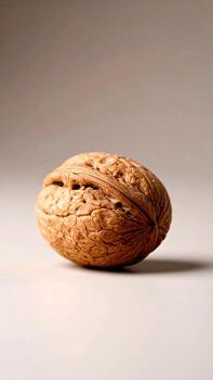 Single textured walnut, a perfect snack for healthy eating and brain power photo