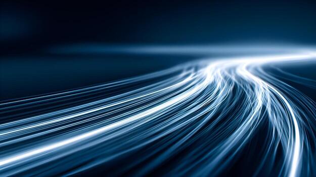 Flowing lines of light creating a dynamic abstract composition photo