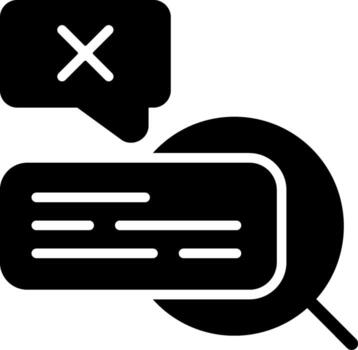 Negative Keywords Minimal Glyph Icon vector