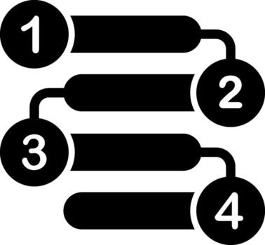 Workflow Minimal Glyph Icon vector