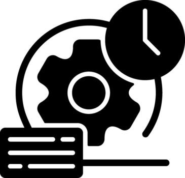 Agile Methodology Minimal Glyph Icon vector