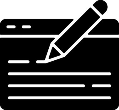 Copywriting Minimal Glyph Icon vector