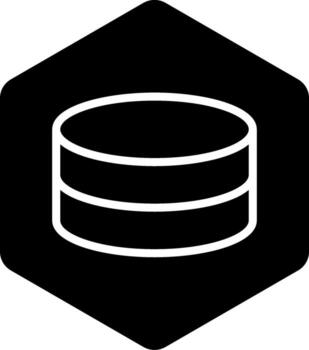 base de datos mínimo glifo icono vector