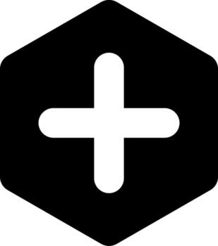 Diff Add Minimal Glyph Icon vector