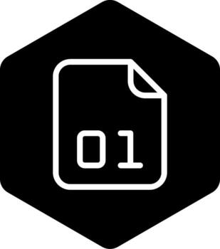File Binary Minimal Glyph Icon vector