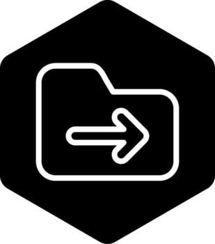 archivo submódulo mínimo glifo icono vector