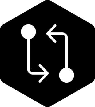 Git Compare Minimal Glyph Icon vector