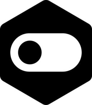 Toggle Button Minimal Glyph Icon vector