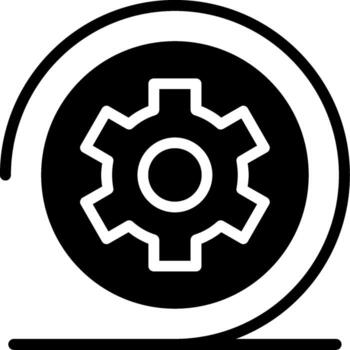 ágil flujo de trabajo mínimo glifo icono vector