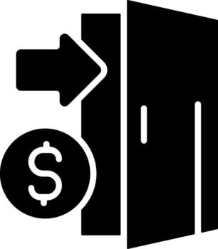 salida estrategia mínimo glifo icono vector