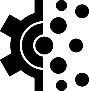 Digital Transformation Minimal Glyph Icon vector