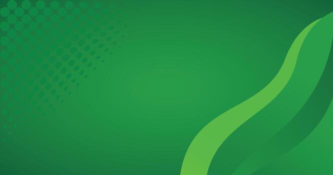 Green Abstract Background With Wavy Lines and Circular Dotted Designs vector