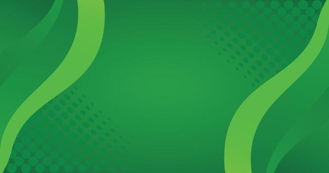 Abstract Green Background With Wavy Shapes and Textured Elements vector