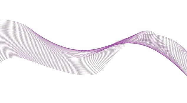 Blend Wavy Lines Curved Smooth Purple Color Abstract Background Design Illustration vector