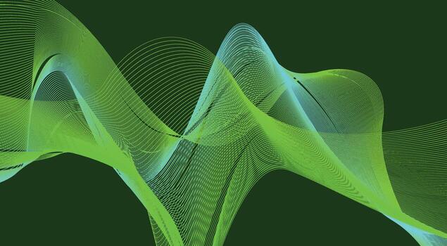 Blend Wavy Background Gradient Green Curved Abstract Design Illustration vector