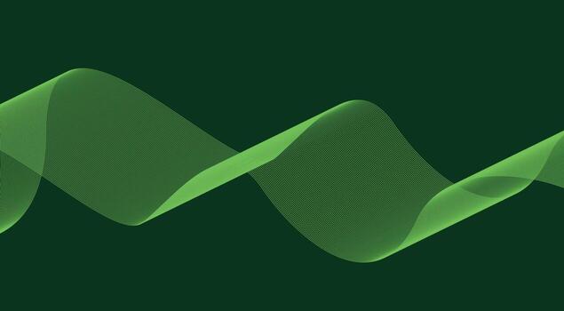 Blend Wavy Curved Smooth Background Green Cyan Abstract Design Illustration vector