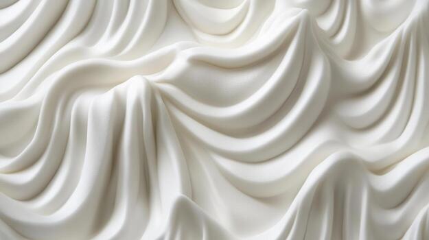 Elegant white fabric folds create a soft, flowing texture in close-up photo
