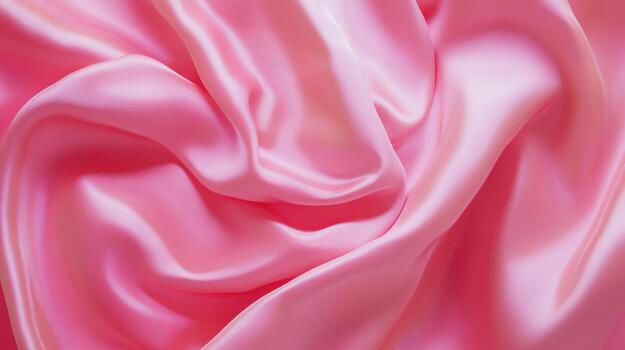 Soft pink silk fabric displaying elegant draping and smooth texture photo