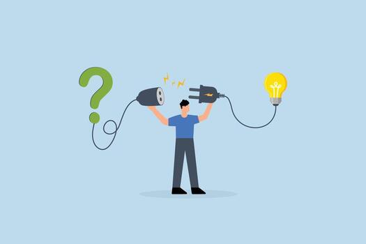 Solution solving problem, entrepreneur link query with illumination answer vector