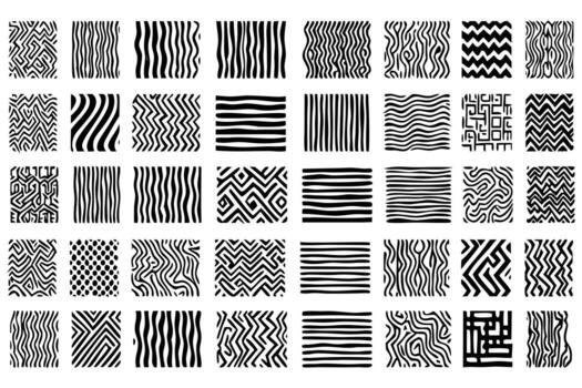black and white abstract geometric patterns vector