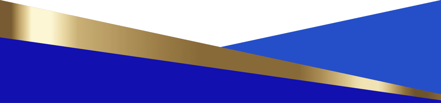 intestazione forma design. sito web confine sezione. astratto curvo parte inferiore con d'oro elemento. separatore blu ondulato montatura per pagina web. semplice titoli per siti e App interfaccia png