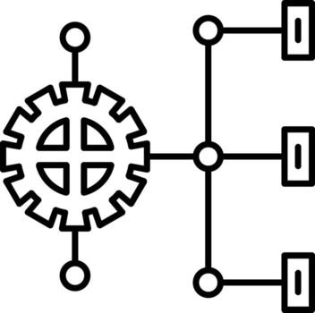 Workflow line Process Flow Automation vector