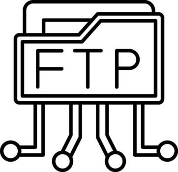 FTP line File Transfer Protocol vector