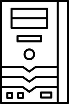 Desktop line Computer PC Desktop vector