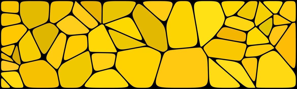 Abstract yellow mosaic background with irregular polygon shapes forming a artistic pattern. vector