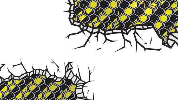 a set of two different designs of a hole in the wall vector