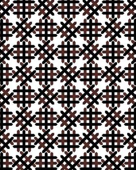 angular cerca modelo diseño con negro y marrón color combinación. vector