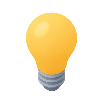 simples amarelo lâmpada ícone representando uma criativo ideia, invenção, ou solução. uma clássico gráfico elemento para conceitos gostar inovação e eletricidade png