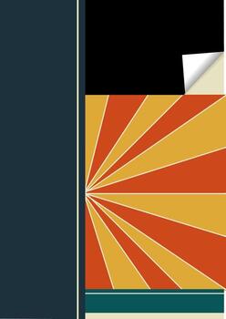 Bright Abstract Sunburst Design With Vibrant Colors and Geometric Patterns vector