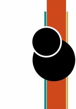 Abstract Geometric Layout with Bold Colors and Circular Motif vector