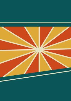 Abstract Sunburst Design With Bold Colors and Geometric Patterns vector