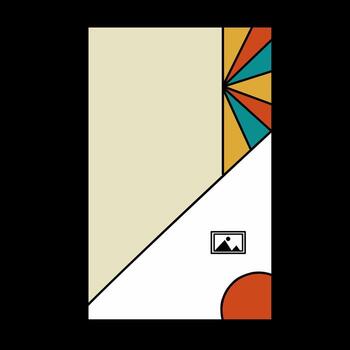 Modern Abstract Design Featuring Geometric Shapes and Bold Color Highlights vector