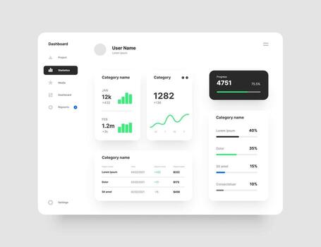 tablero diseño con escritorio aplicación con ui utilizar para web solicitud o sitio web. vector