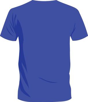 Design your own apparel with this vibrant blue t-shirt template for customization and creative expression vector
