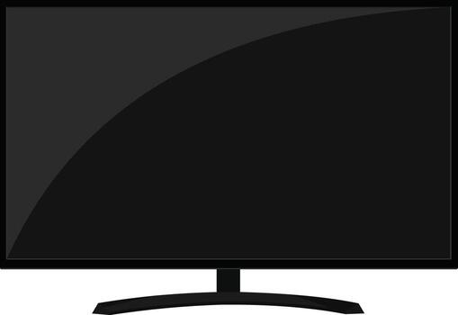 pulcro moderno plano pantalla monitor Bosquejo para producto colocación y digital señalización diseños hoy vector