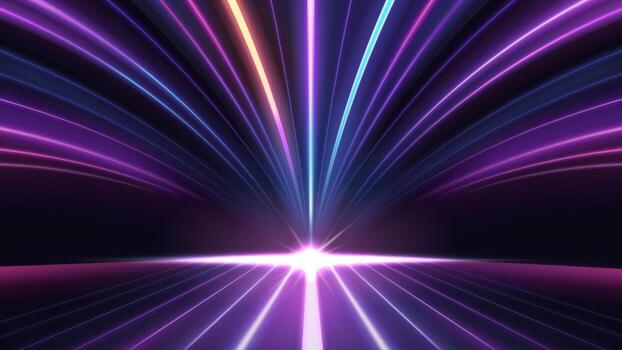 Colorful light rays in dynamic motion vector