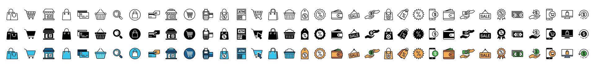 Variety of web design icon graphics vector