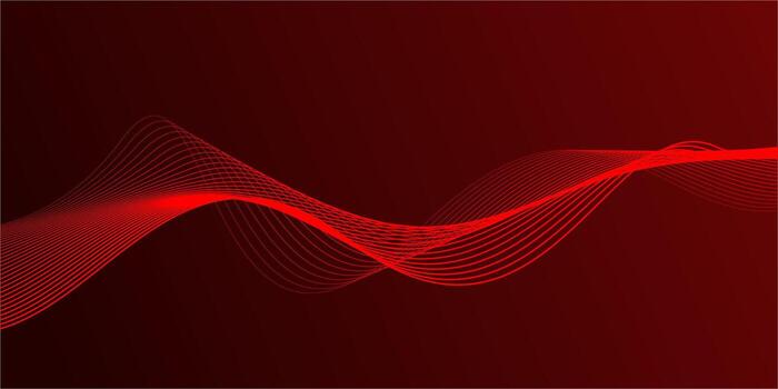 Abstract red gradient background with shining lines waves. modern background for banner, poster,cover, brochure,flyer,website. vector