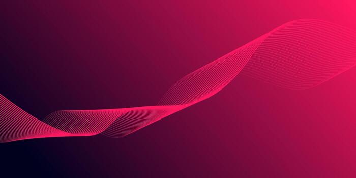 resumen brillante ola líneas en degradado rosado antecedentes. dinámica ola modelo. moderno fluido ondulado líneas. futurista tecnología concepto. traje para bandera, cartel, portada, folleto, volante, sitio web. vector