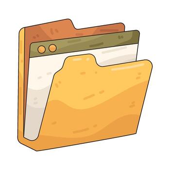 Illustration of a Open File Folder vector