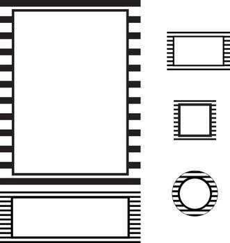 Frame or straight line border. Rectangular simple line frame. Circle frames. square borders in art style. vector