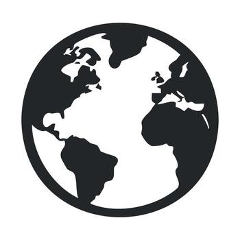 Global map design for educational projects and presentations vector