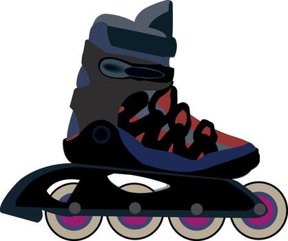 Inline skates representing urban activity and recreation vector